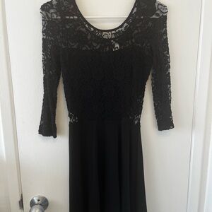 Elegant Black Lace Dress